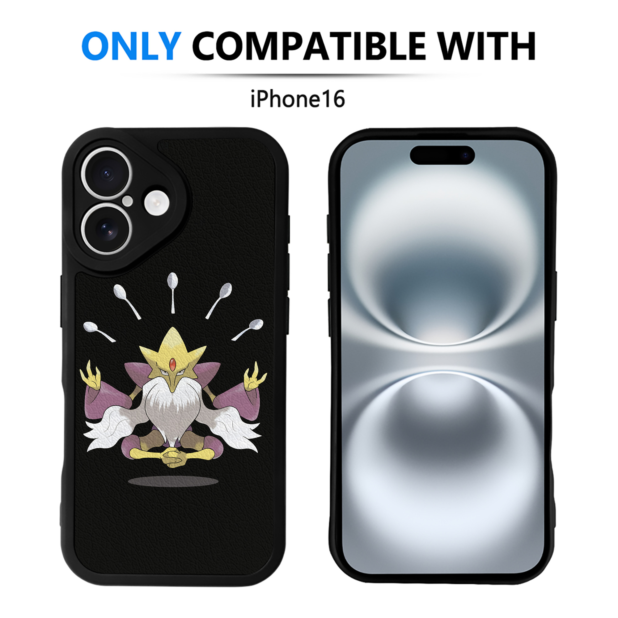 （画像用） ポケットモンスター Pokémon 【iPhone 16シリーズ対応】シリコンスマホケース（レザー調） 材質：シリコン